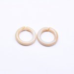 アクリルビーズ 中抜き 丸枠穴有り 2つ穴 3×18mm アイボリー【100ヶ】