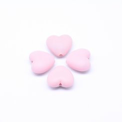 アクリルビーズ ハート ピンク 17×18mm【500g（約350ヶ）】