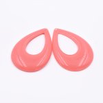 樹脂チャーム 雫型 1カン 60x42mm ピンク【50ヶ(約355g)】