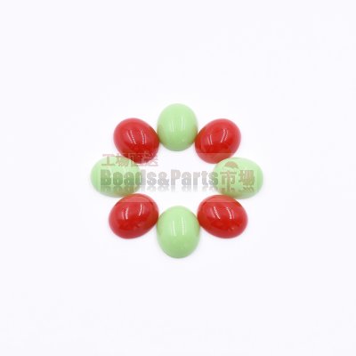 樹脂貼付けパーツ 楕円形 12x10mm 【50ヶ(約21.8g)】