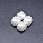 ABS製 パールビーズ 不規則 パールホワイト 12×14mm 【100ヶ】
