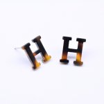 アクリルピアス H型 琥珀色 13×14mm【20ヶ】
