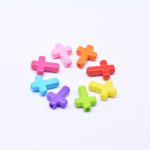 アクリルビーズ 十字架 カラーミックス 12×16mm 【500g（約1388ヶ）】
