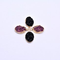 【20ヶ】樹脂チャーム シェルパウダー封入 オーバル 1カン13×21mm