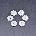 アクリルビーズ フラワー 花型 パールホワイト2×10mm 【100ヶ】