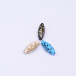 アクリルビーズ アンティーク調 オーバル 10×21mm【500g】