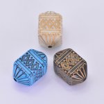 アクリルビーズ アンティーク調 角錐 16×27mm【500g】
