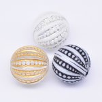 アクリルビーズ アンティーク調 カボチャ 18mm【500g】