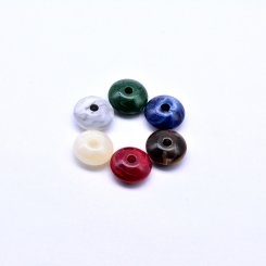 アクリルビーズ ドローベンチア スプレー塗装 ドラム ミックスカラー6×13mm 【100ヶ】