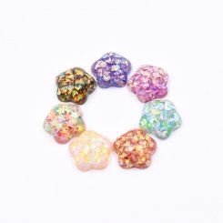 樹脂貼付けパーツ 星型 19x20mm【50ヶ(約97g)】