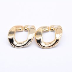 アクリルチェーンパーツ ツイスト方形 ゴールド 124×25mm【50ヶ】