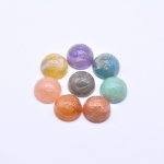 アクリルパーツ 半円 穴なし デコパーツ 10×18mm 全8色 【100ヶ】