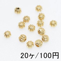 【20個】メタリックパーツ メタルビーズ ロンデル14
