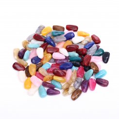 アクリルビーズ 不規則 カラーミックス 15×28mm【500g/约170ヶ】