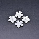 アクリルビーズ フラワー 花型 パールホワイト4×19mm 【100ヶ】