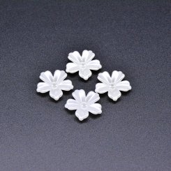 アクリルビーズ フラワー 花型 パールホワイト4×19mm 【100ヶ】
