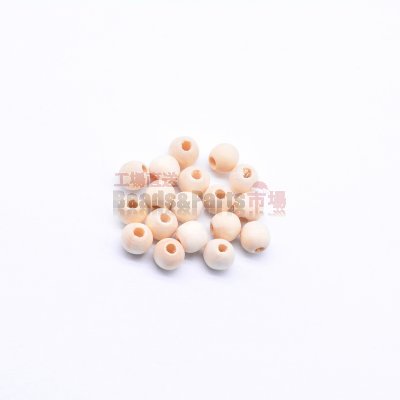 ウッドビーズ 丸玉 オフホワイト 6mm【約500g（約6000ヶ）】