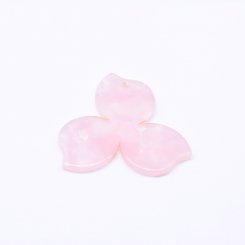 アクリルチャーム 花型 1穴 ライトピンク 2×37mm【20ヶ】