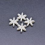 アクリルビーズ フラワー 花型カット パールホワイト 5×10mm 【100ヶ】