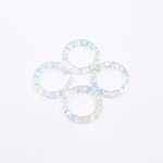 樹脂パーツ 円形 スパンコール封入 28x28mm クリア【50ヶ(約65g)】