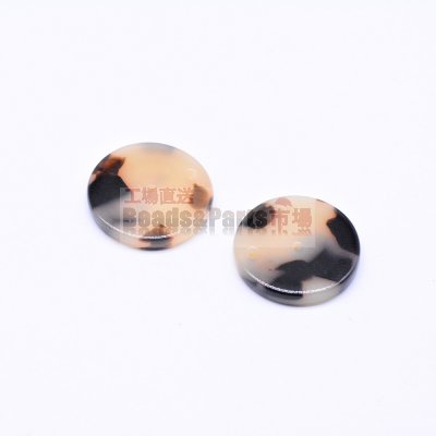 アクリル パーツ 丸型 2穴 ベージュ 3×17mm 【50ヶ】