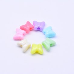 アクリルカラービーズ 蝶型ビーズ カラーミックス 10×12mm【約1250ヶ/パック】