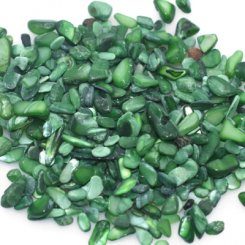 染色シェル貝 さざれ石(穴なし) ダークグリーン 5-7mm(50g)