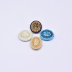 アクリルビーズ アンティーク調 フラットオーバル 19×22mm【500g】