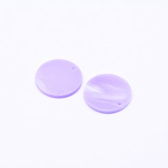 アクリルチャーム 丸型 パープル 2×22mm 【50ヶ】