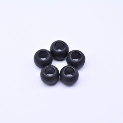アクリルビーズ 丸型 ブラック 12×15mm【500g（約460ヶ）】
