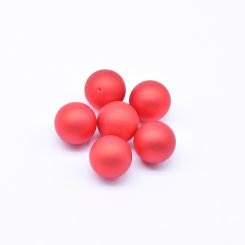 アクリルビーズ 丸玉 レッド 14mm【500g】