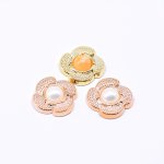 デコパーツ アクリルパーツ 花型 パール貼り 6×20mm【100ヶ】