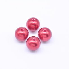 アクリルビーズ 丸型 ワインレッド 11mm 【100ヶ】