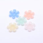 アクリルビーズ フラワー 六弁花 6×31mm 全5色【100ヶ】