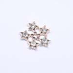 アクリルチャーム ラインストーン貼り 星型 ピンクゴールド 14×17mm【50ヶ】