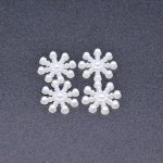 アクリルパーツ デコパーツ スノーフレーク パール風 2×14mm 【100ヶ】