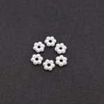 アクリルビーズ フラワー 6弁花 9x9mm ホワイト【50ヶ】
