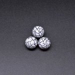 アクリルビーズ アンティーク調 丸玉 14mm ホワイト【500g（約330ヶ）】