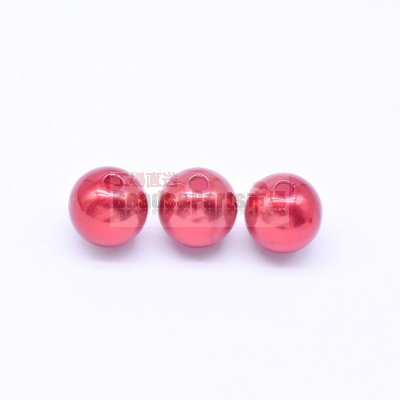 アクリルビーズ 丸型 レッド 7×8mm 【100ヶ】