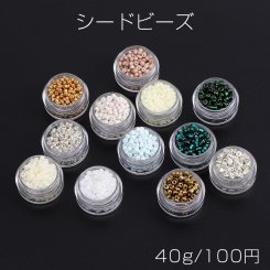 シードビーズ 丸ビーズ ケースなし ミックスカラー 4色セット 各10g