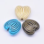 アクリルビーズ アンティーク調 ハート 24×25mm 【500g】