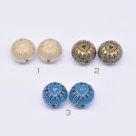 アクリルビーズ アンティーク調 コイン 15mm【500g】