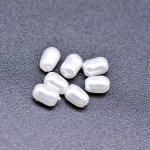 ABS製 パールビーズ 円筒形 パールホワイト 3×4mm 【100ヶ】