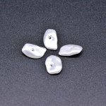 ABS製 パールビーズ 不規則 パールホワイト 7×11mm 【100ヶ】