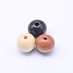 ウッド ビーズ 丸玉 16×17mm【500g（約280ヶ）】